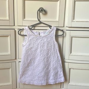 Embroidered White Dress